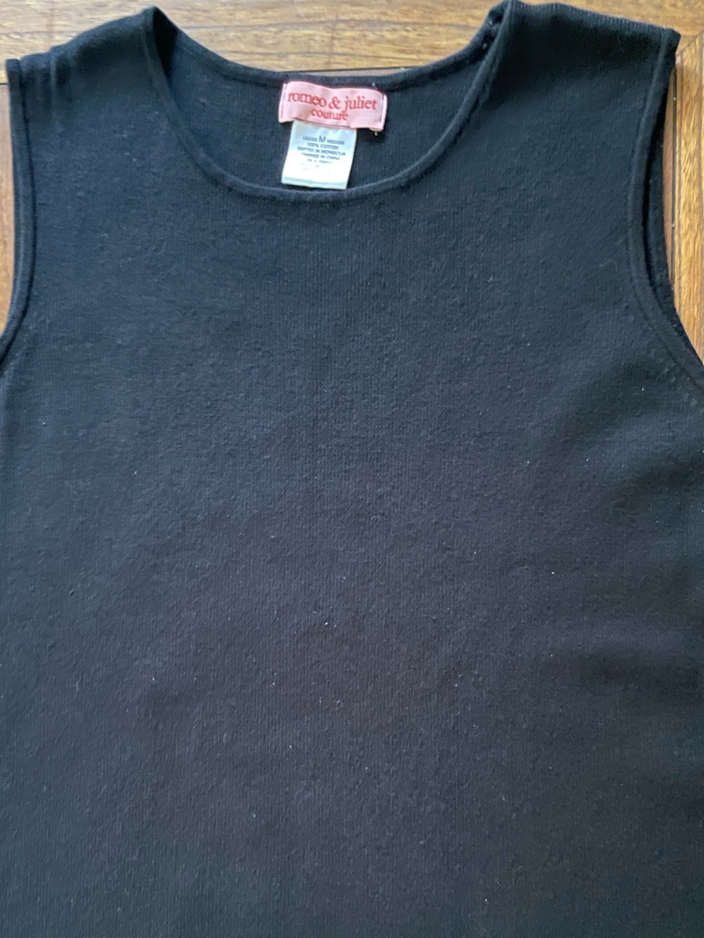 Vintage Romeo & Juliet Couture 100% Cotton Sleeveless Sweater sz M